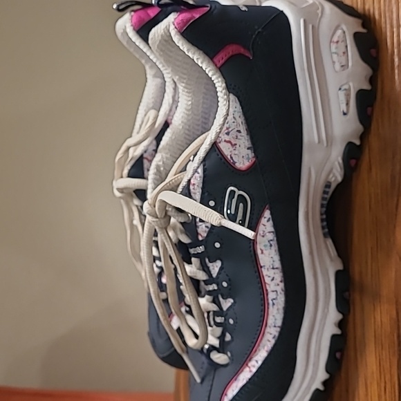 Skechers D'lites Walking Shoes Blue Women Comfort Memory Foam Sz 8. Used - Picture 3 of 4